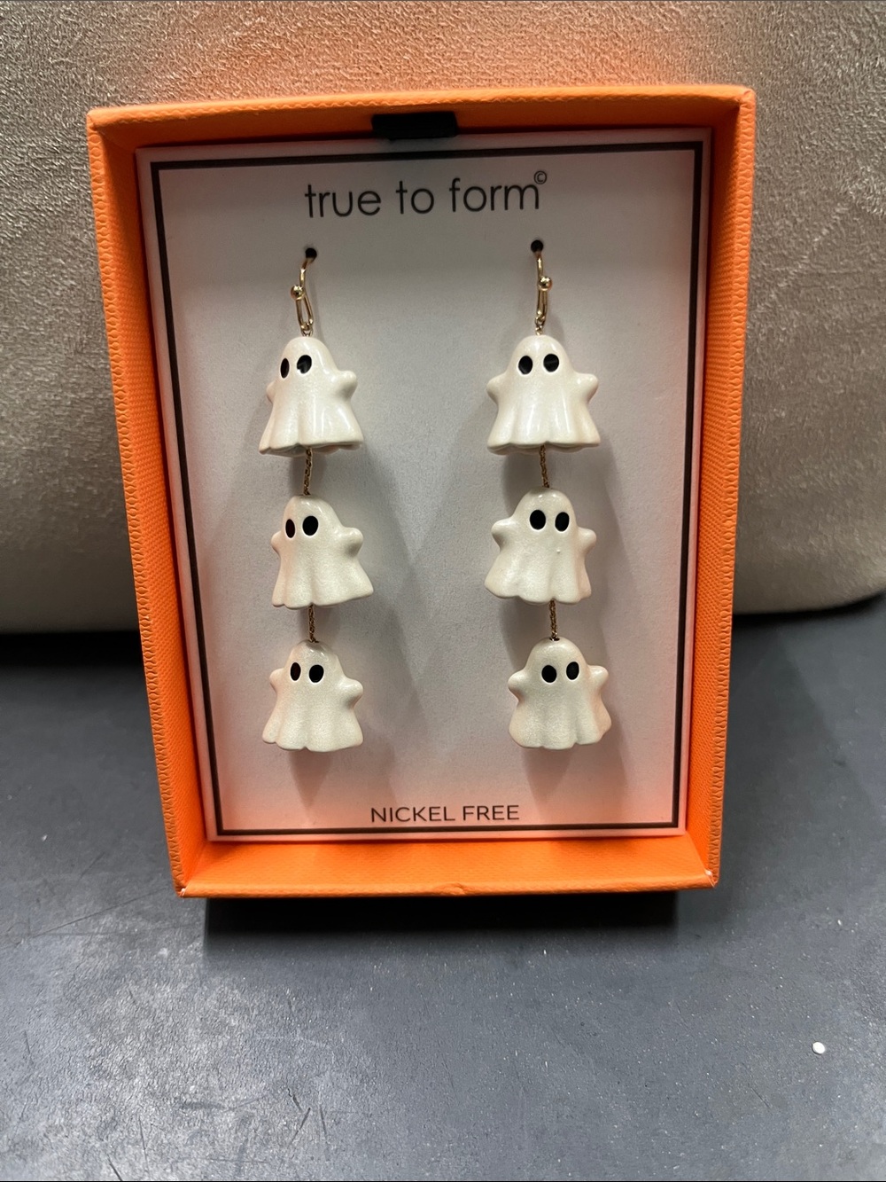 NIB true to form Ghost Drop Earrings - White